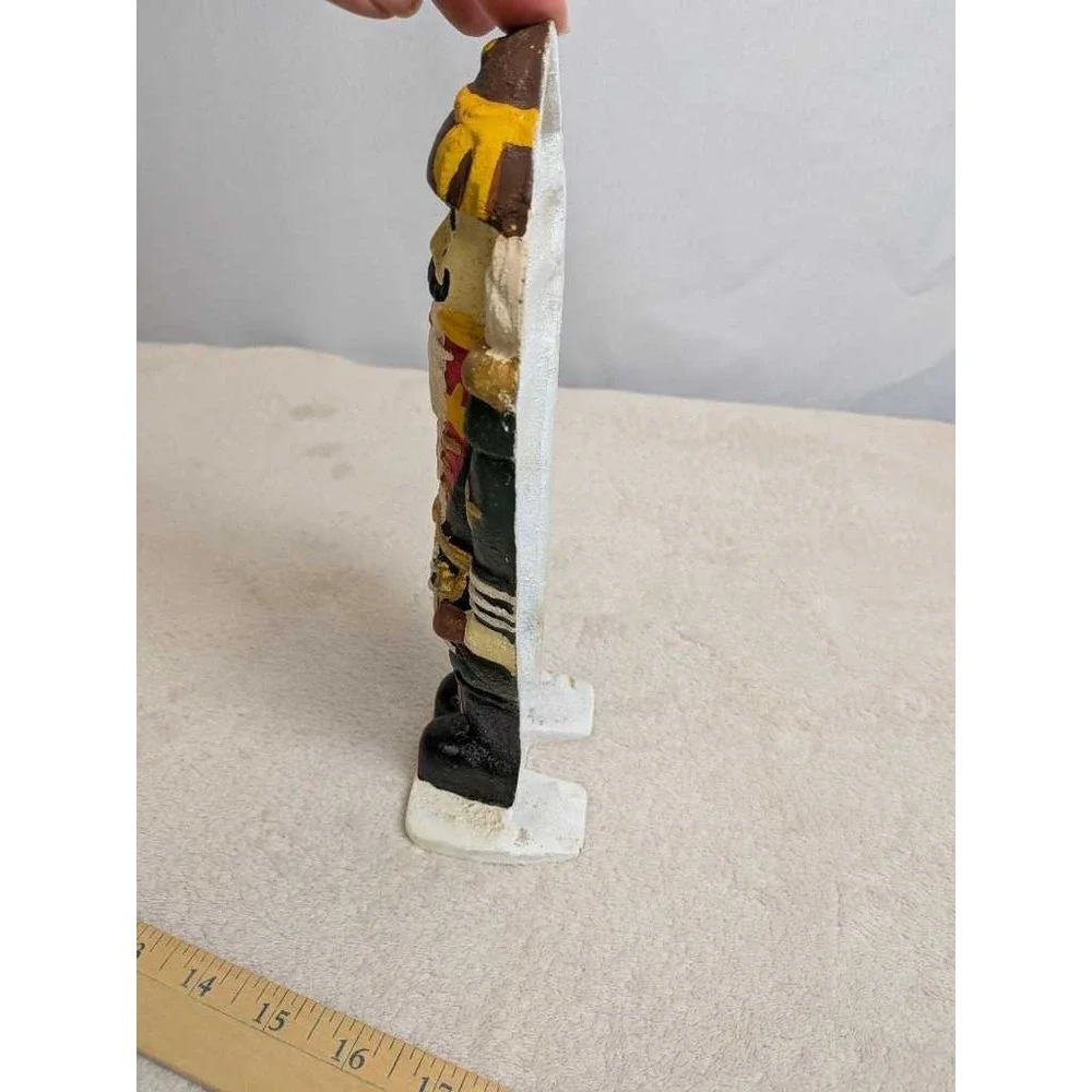 Vintage Cast Iron Nutcracker Soldier Door Stop Decorative Figurine Holiday‎